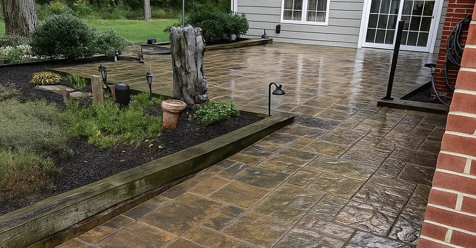 stamped concrete patio